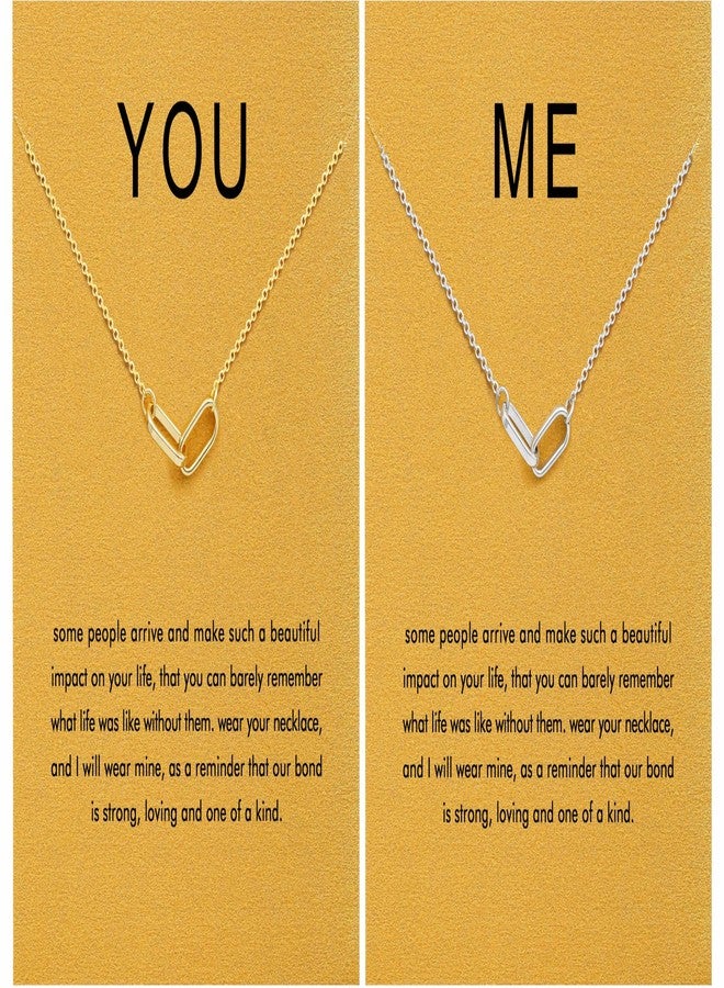 Baydurcan BFF Necklace for 2 Sisters Gifts from Sister Long Distance Friendship Gifts Best Friend Necklace(You & Me) - Image 1